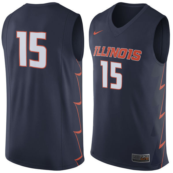 Men Illinois Fighting Illini 15 Nike Replica Jersey