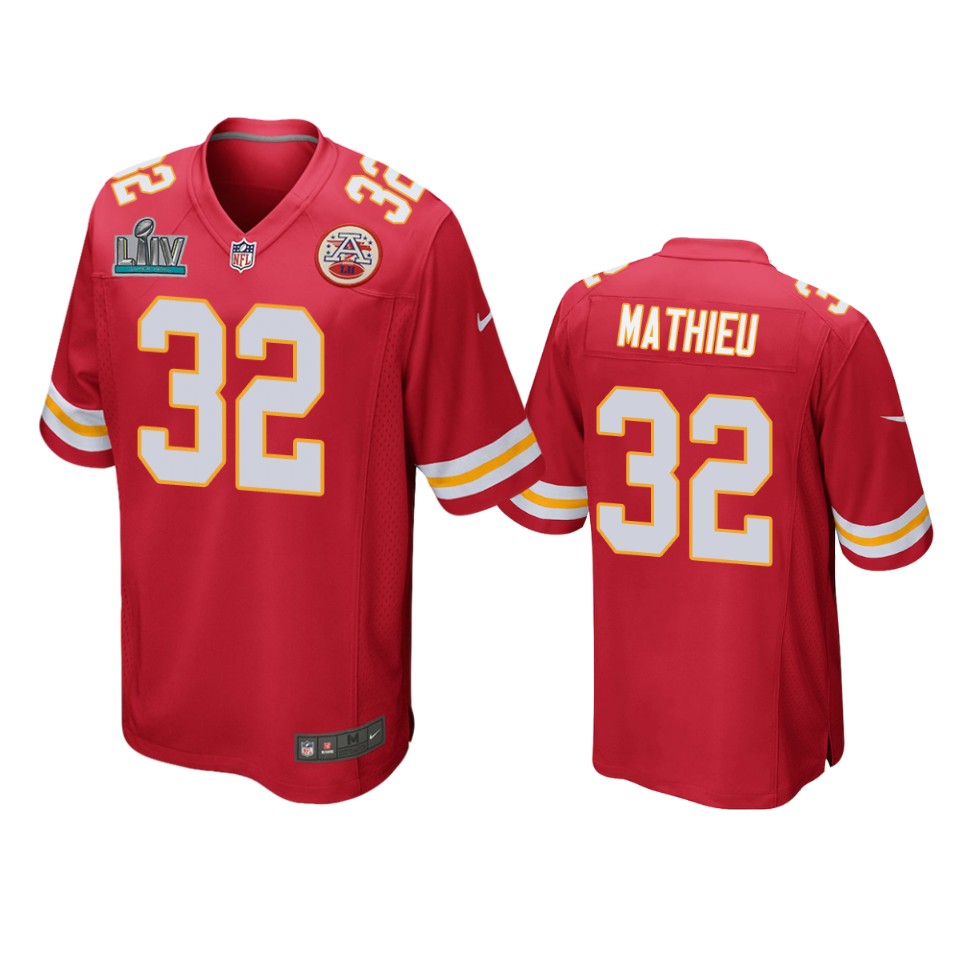 Men Kansas City Chiefs Tyrann Mathieu Red Super Bowl LIV Game Jersey Buy Go