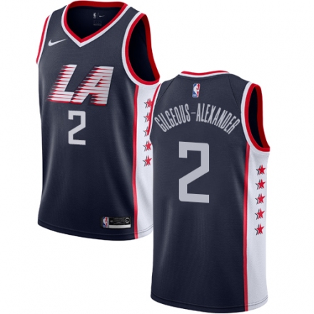 Men Nike Los Angeles Clippers #2 Shai Gilgeous-Alexander Navy Blue NBA Jers