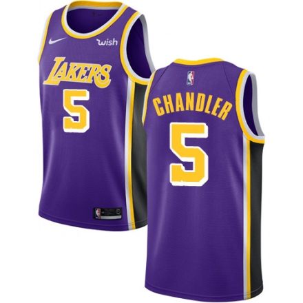 Men Nike Los Angeles Lakers #5 Tyson Chandler Purple NBA Jersey - Statement