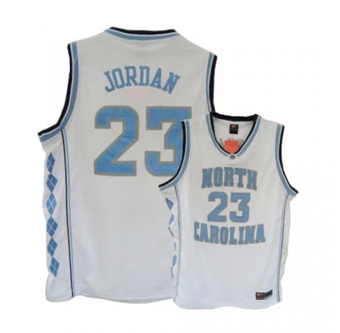 Men Nike North Carolina #23 Michael Jordan White Authentic NCAA Jersey Buy