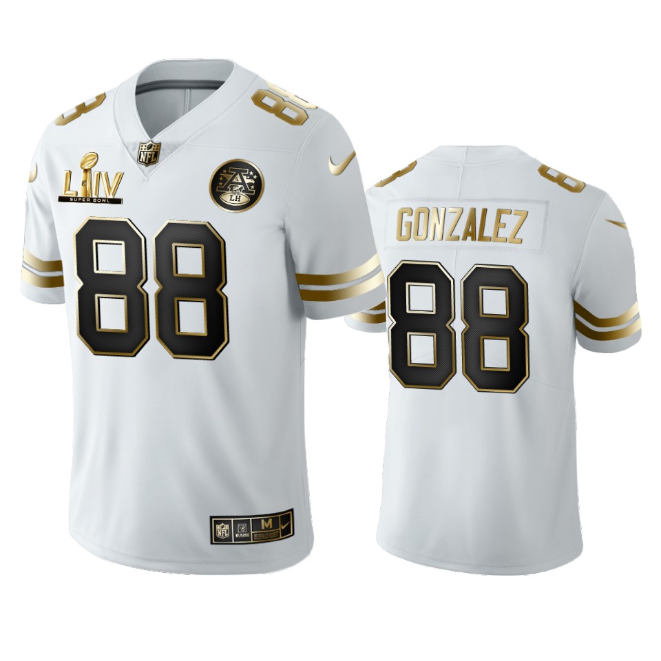 Men Tony Gonzalez Chiefs White Super Bowl LIV Golden ...