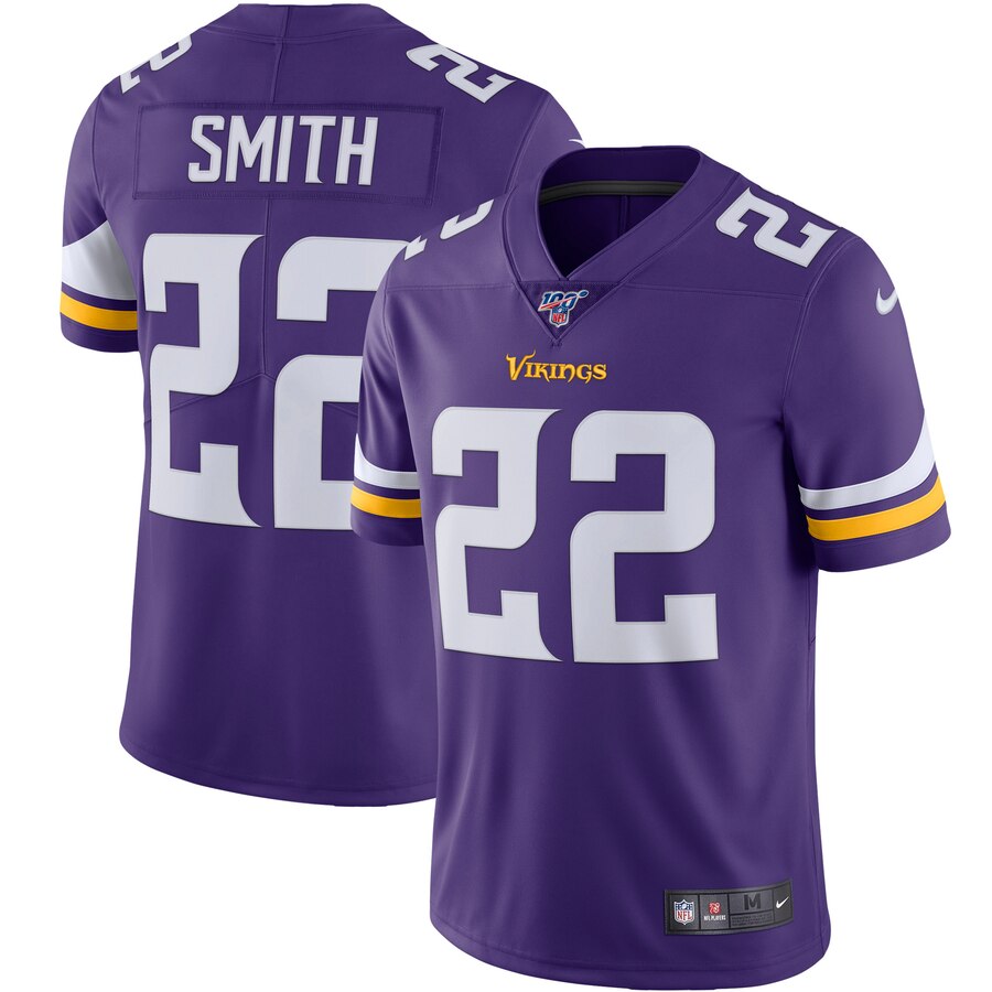 Men's Minnesota Vikings Harrison Smith Nike Purple NFL 100 Vapor Limited Je