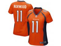 #11 Jordan Norwood Denver Broncos Home Jersey _ Nike Women's Orange NFL Game