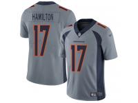 #17 Limited DaeSean Hamilton Silver Football Men's Jersey Denver Broncos Inverted Legend