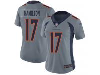 #17 Limited DaeSean Hamilton Silver Football Women's Jersey Denver Broncos Inverted Legend