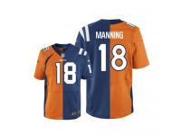 #18 Peyton Manning Denver Broncos Jersey _ Nike Youth Broncos/Colts Two Tone NFL Game