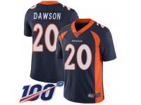 #20 Limited Duke Dawson Navy Blue Football Alternate Men's Jersey Denver Broncos Vapor Untouchable 100th Season