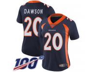 #20 Limited Duke Dawson Navy Blue Football Alternate Women's Jersey Denver Broncos Vapor Untouchable 100th Season