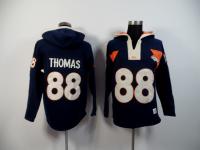 2015 NFL Nike Denver Broncos (WR) #88 Demaryius Thomas Men Navy Blue Pullover Hoodie