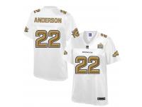 2016 NFL Denver Broncos (RB) #22 C.J. Anderson Women Game Pro Line Super Bowl 50 Fashion Jerseys