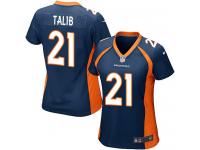 #21 Aqib Talib Denver Broncos Alternate Jersey _ Nike Women's Navy Blue NFL Game