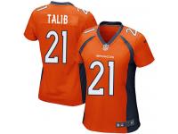 #21 Aqib Talib Denver Broncos Home Jersey _ Nike Women's Orange NFL Game