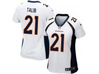 #21 Aqib Talib Denver Broncos Road Jersey _ Nike Women's White NFL Game