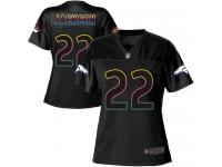 #22 Game Kareem Jackson Black Football Women's Jersey Denver Broncos Fashion