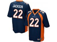 #22 Game Kareem Jackson Navy Blue Football Alternate Men's Jersey Denver Broncos