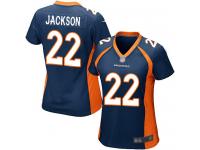 #22 Game Kareem Jackson Navy Blue Football Alternate Women's Jersey Denver Broncos