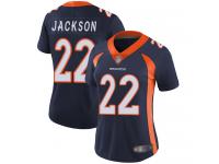 #22 Limited Kareem Jackson Navy Blue Football Alternate Women's Jersey Denver Broncos Vapor Untouchable