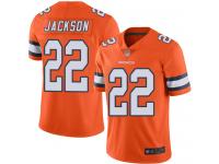 #22 Limited Kareem Jackson Orange Football Men's Jersey Denver Broncos Rush Vapor Untouchable