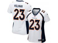 #23 Ronnie Hillman Denver Broncos Road Jersey _ Nike Women's White NFL Game