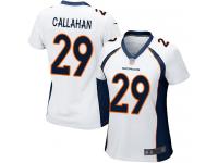 #29 Game Bryce Callahan White Football Road Women's Jersey Denver Broncos