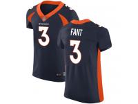 #3 Elite Drew Lock Navy Blue Football Alternate Men's Jersey Denver Broncos Vapor Untouchable