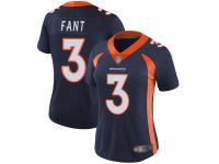 #3 Limited Drew Lock Navy Blue Football Alternate Women's Jersey Denver Broncos Vapor Untouchable