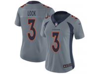 #3 Limited Drew Lock Silver Football Women's Jersey Denver Broncos Inverted Legend