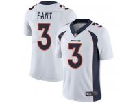 #3 Limited Drew Lock White Football Road Men's Jersey Denver Broncos Vapor Untouchable