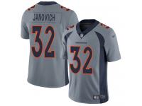 #32 Limited Andy Janovich Silver Football Youth Jersey Denver Broncos Inverted Legend