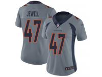 #47 Limited Josey Jewell Silver Football Women's Jersey Denver Broncos Inverted Legend