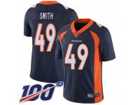 #49 Limited Dennis Smith Navy Blue Football Alternate Youth Jersey Denver Broncos Vapor Untouchable 100th Season