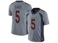 #5 Limited Joe Flacco Silver Football Men's Jersey Denver Broncos Inverted Legend