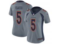 #5 Limited Joe Flacco Silver Football Women's Jersey Denver Broncos Inverted Legend