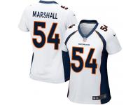 #54 Brandon Marshall Denver Broncos Road Jersey _ Nike Women's White NFL Game