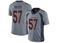 #57 Limited Demarcus Walker Silver Football Men's Jersey Denver Broncos Inverted Legend