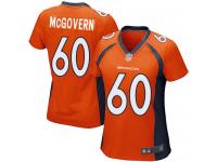 #60 Game Connor McGovern Orange Football Home Women's Jersey Denver Broncos