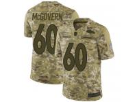 #60 Limited Connor McGovern Camo Football Men's Jersey Denver Broncos 2018 Salute to Service