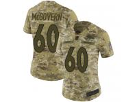 #60 Limited Connor McGovern Camo Football Women's Jersey Denver Broncos 2018 Salute to Service