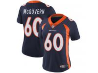 #60 Limited Connor McGovern Navy Blue Football Alternate Women's Jersey Denver Broncos Vapor Untouchable