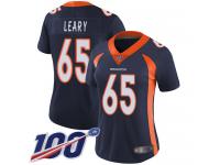 #65 Limited Ronald Leary Navy Blue Football Alternate Women's Jersey Denver Broncos Vapor Untouchable 100th Season