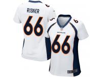 #66 Game Dalton Risner White Football Road Women's Jersey Denver Broncos