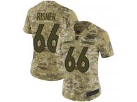 #66 Limited Dalton Risner Camo Football Women's Jersey Denver Broncos 2018 Salute to Service