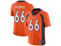 #66 Limited Dalton Risner Orange Football Home Men's Jersey Denver Broncos Vapor Untouchable