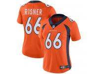 #66 Limited Dalton Risner Orange Football Home Women's Jersey Denver Broncos Vapor Untouchable