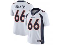 #66 Limited Dalton Risner White Football Road Men's Jersey Denver Broncos Vapor Untouchable