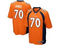 #70 Game Ja'Wuan James Orange Football Home Men's Jersey Denver Broncos