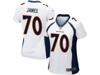 #70 Game Ja'Wuan James White Football Road Women's Jersey Denver Broncos