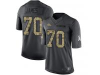 #70 Limited Ja'Wuan James Black Football Men's Jersey Denver Broncos 2016 Salute to Service