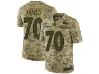 #70 Limited Ja'Wuan James Camo Football Men's Jersey Denver Broncos 2018 Salute to Service